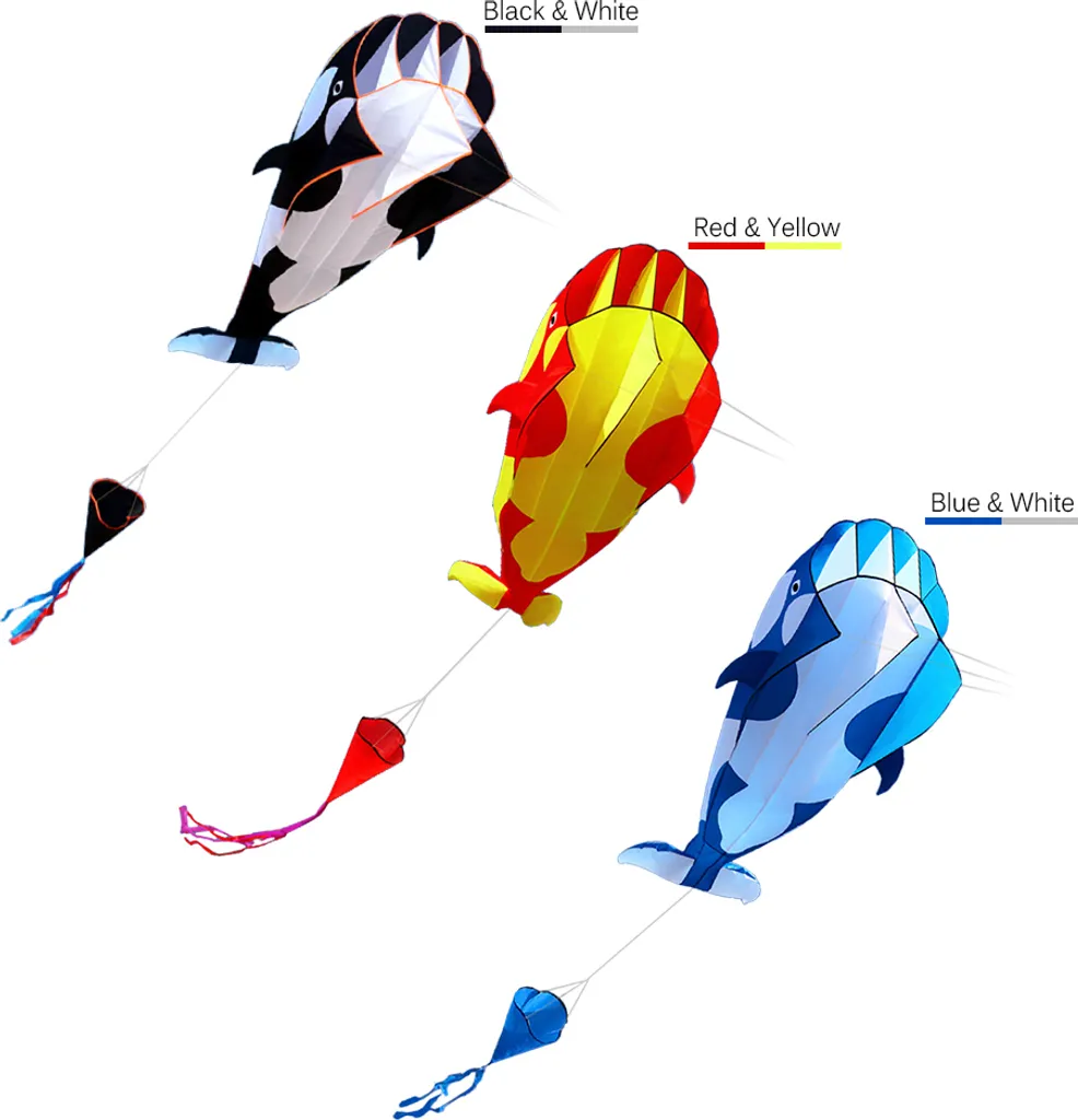 Grand Cerf-volant Souple 3D Orque pour Plage et Loisirs de Plein Air