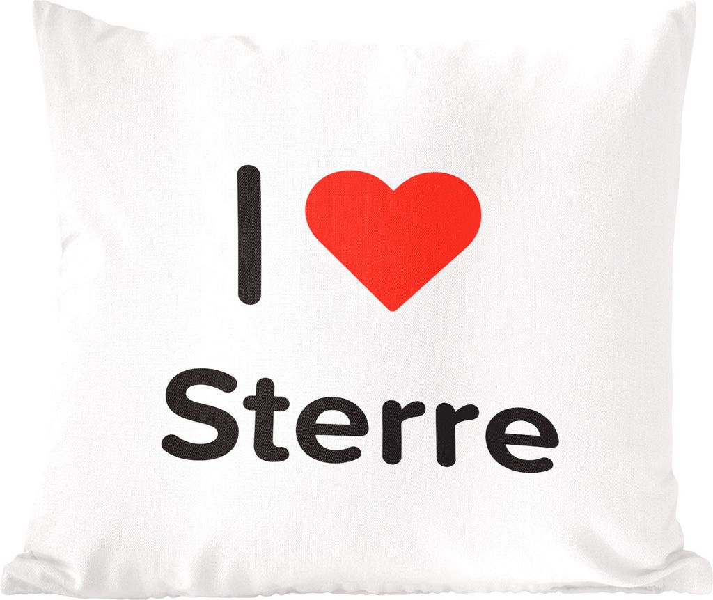 MuchoWow Zierkissen Sofakissen Wohnzimmer Dekokissen 45x45 cm Ich liebe - Sterre - Mädchen - Schlafpolster - Polster für das Sofa