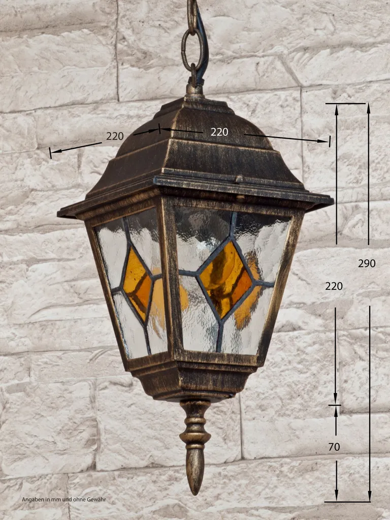 Suspension extérieure Monaco or-multicolore ø20cm Rabalux 8184 E27 - 8