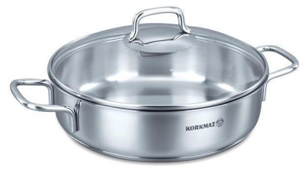 Edelstahltopf Perla niedrig 24cm Produktbild 