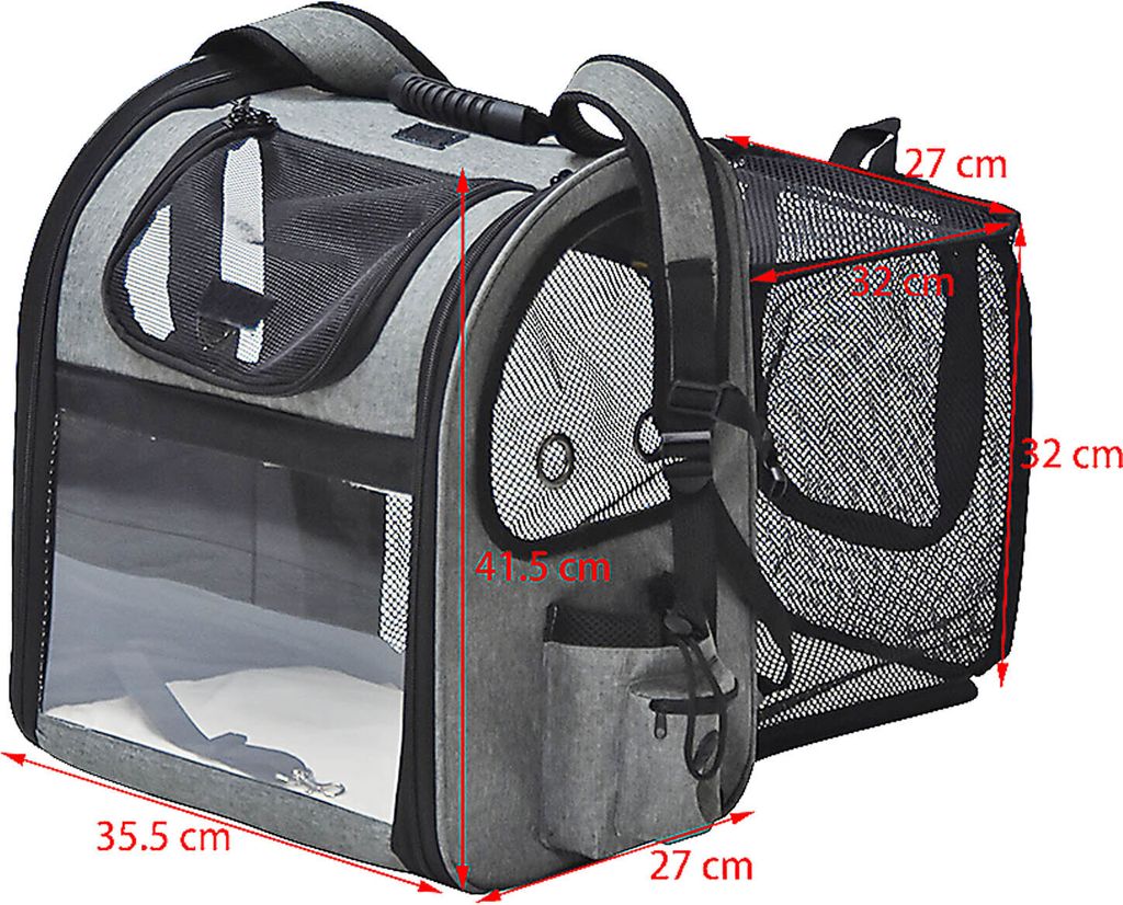 Fudajo Ausziehbarer Haustier Rucksack 27x35,5x41,5 cm bis Produktbild 4