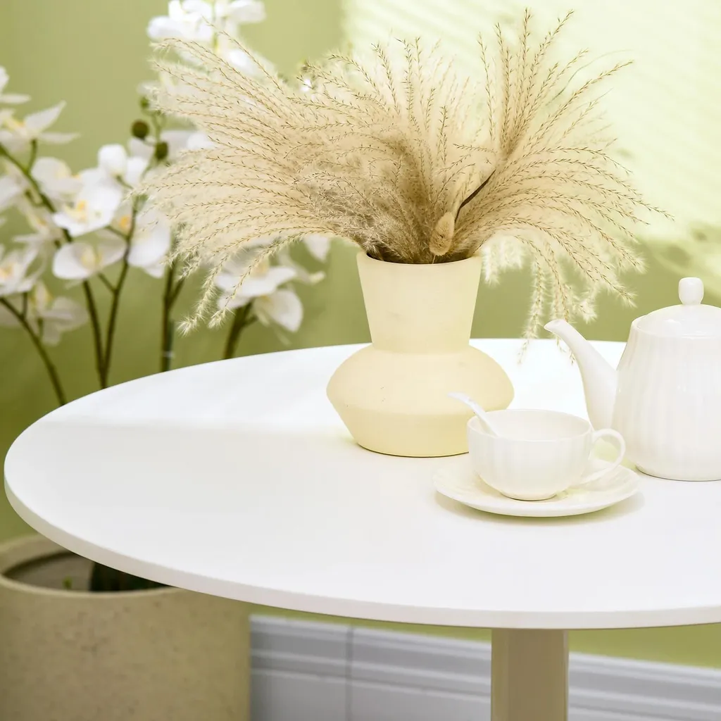 Table ronde 2 personnes blanche : la solution pour petits espaces - 8