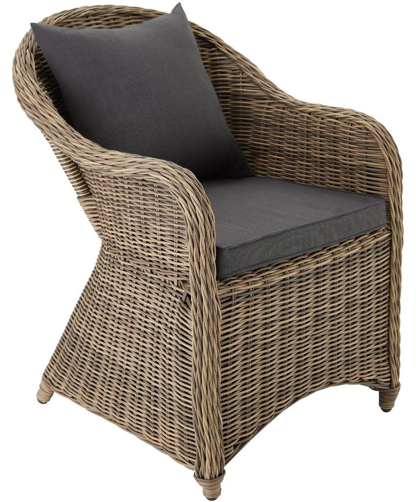 Fauteuil en rotin avec structure en aluminium, coussin Image du produit 