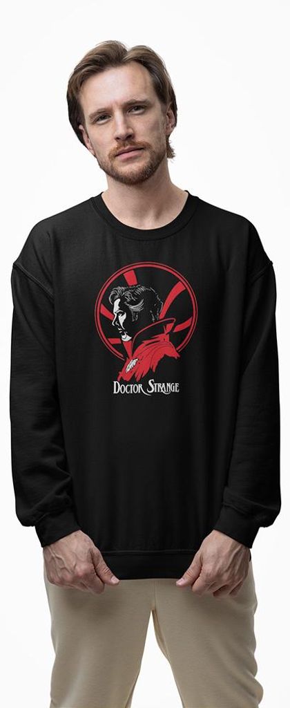 D&B Design Uni Pullover SWMO00029 Dr Strange Schwarz-Größe XL