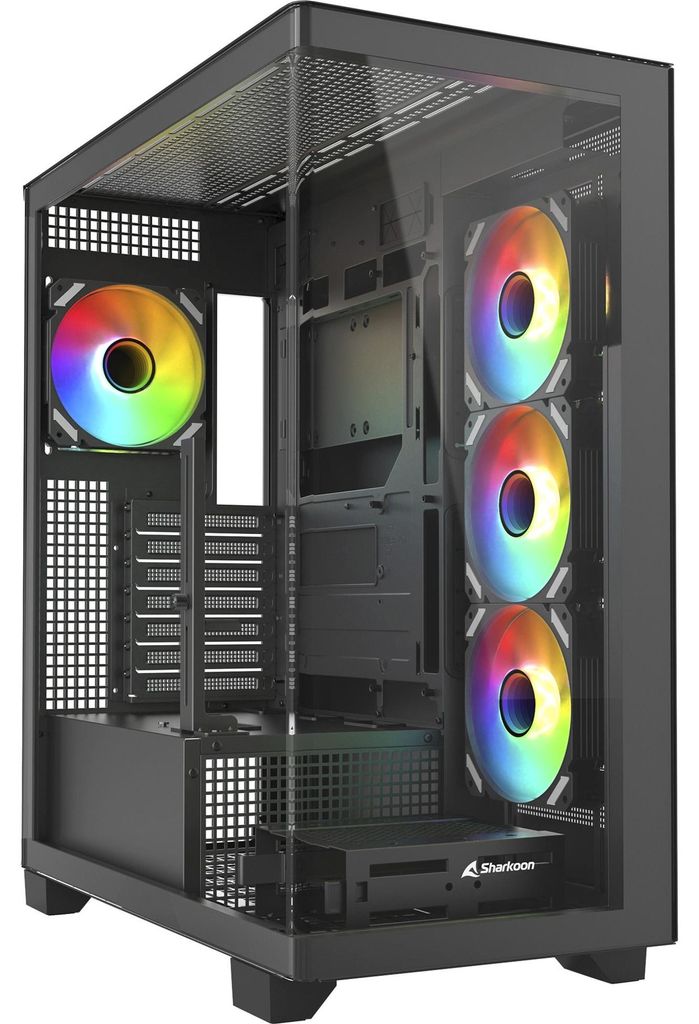 Sharkoon ELITE SHARK CA500 , Tower-Gehäuse, (Tempered Glass x 2)