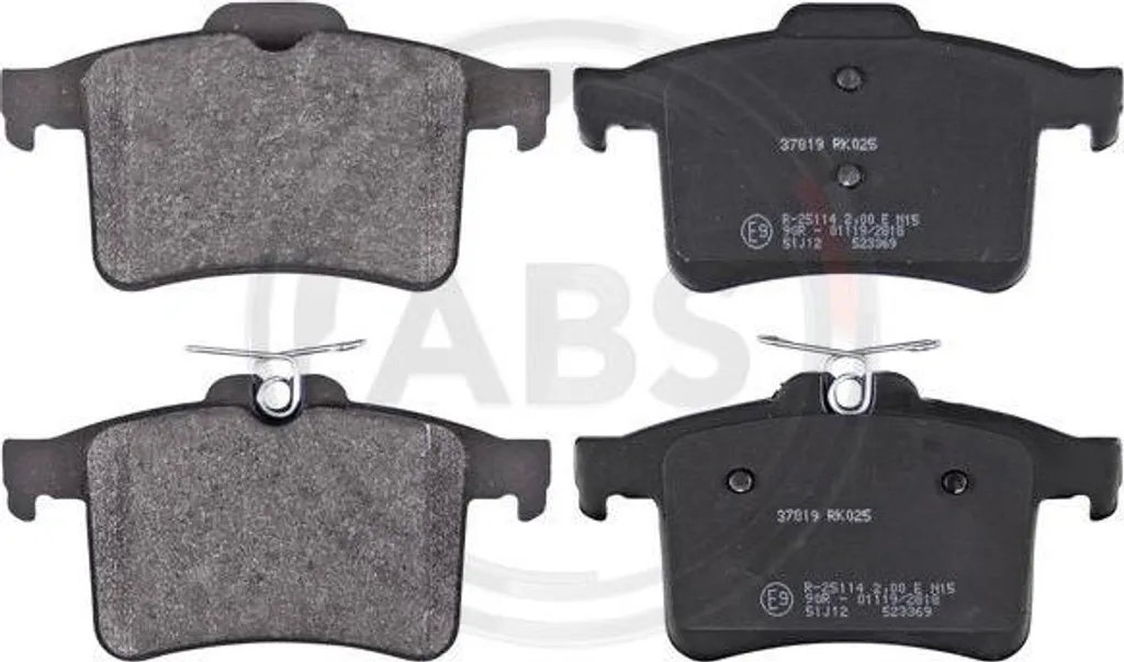 Jeu de plaquettes de frein à disque A.B.S. 37819 pour gamme Jaguar XF
