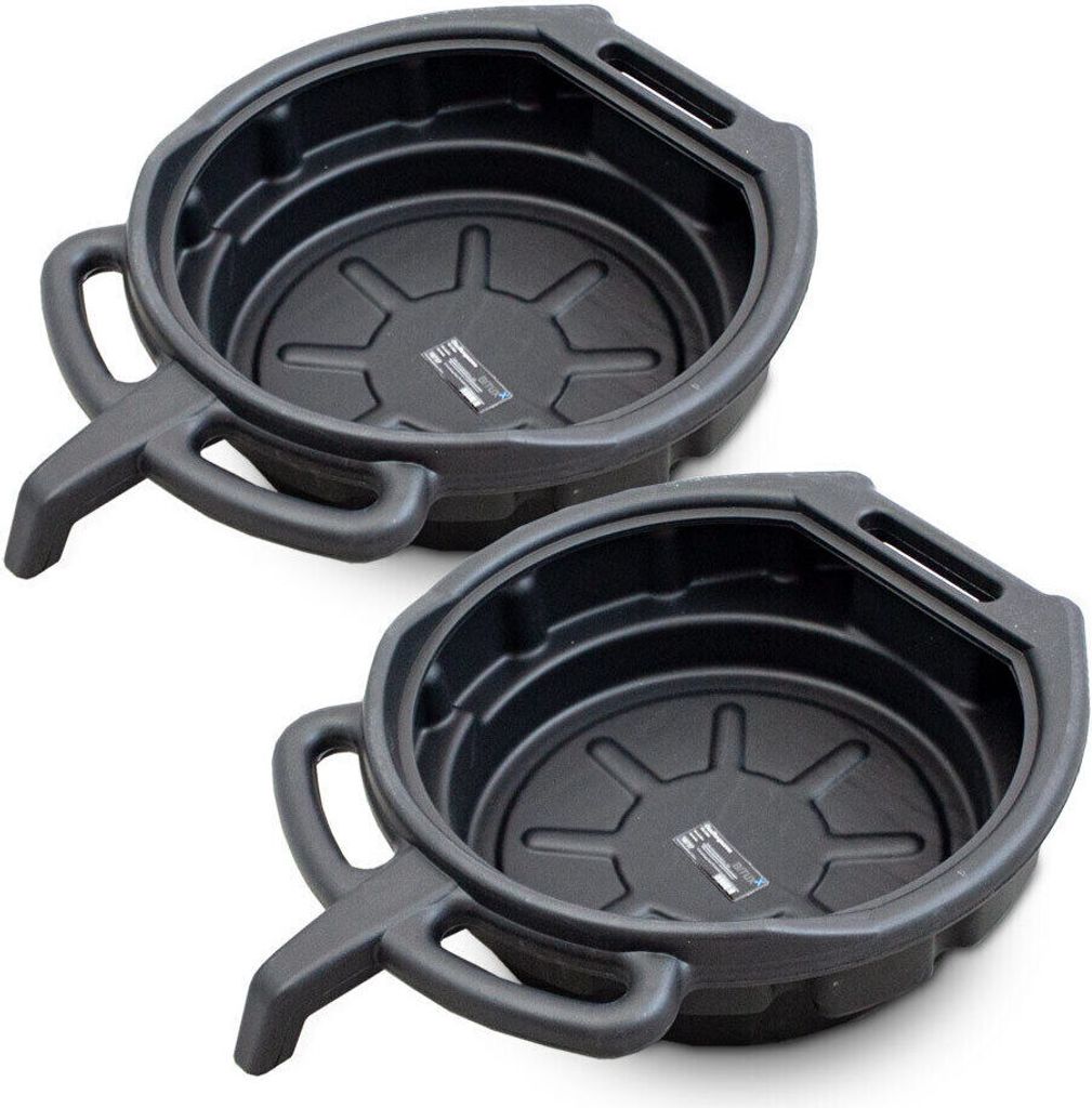 2x Bituxx Ölauffangwanne 10L Universal-Auffangwanne Mehrzweckwanne Ölauffangbehälter Ölwanne Öl Wechsel laugen- und säurefest MS-19418