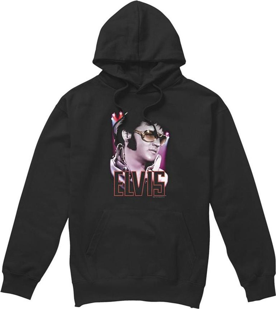 Elvis Presley - "70S Star" Kapuzenpullover für Herren/Damen Uni TV32214 (M) (Schwarz)