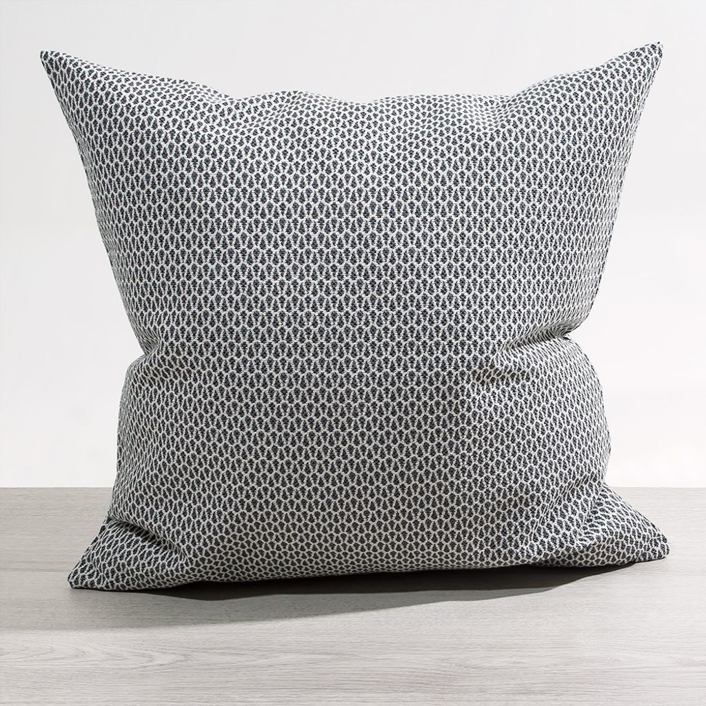 Kissen Deko von LYSEL - grau Tropfen Golea 48x48 Baumwolle Polyester kissenbezug Dekokissen
