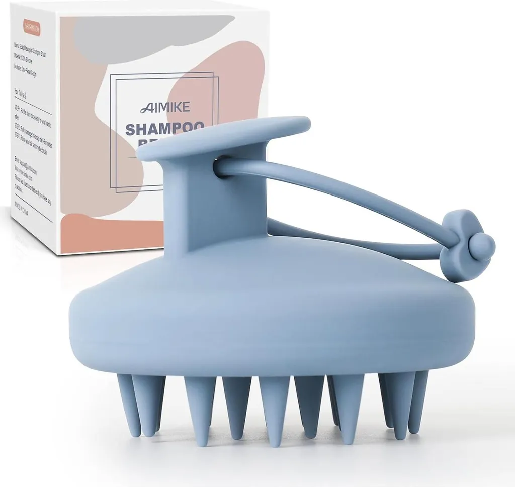AIMIKE Brosse Massage Cuir Chevelu Silicone - Shampooing Croissance