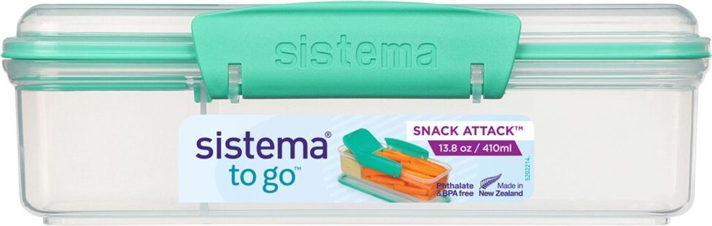 Sistema Snack Attack TO GO, Pudełko, Prostokątny, 0,41 l, Zdjęcie produktu 