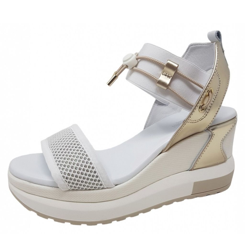 Nero Giardini Sandale Damensandalen aus Leder mit Keilabsatz