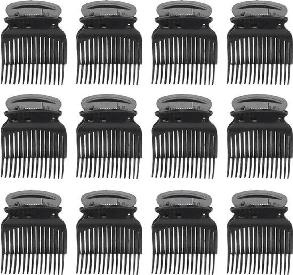 Bigoudis à cheveux avec pinces et isolation thermique - Lot de 12 pièces