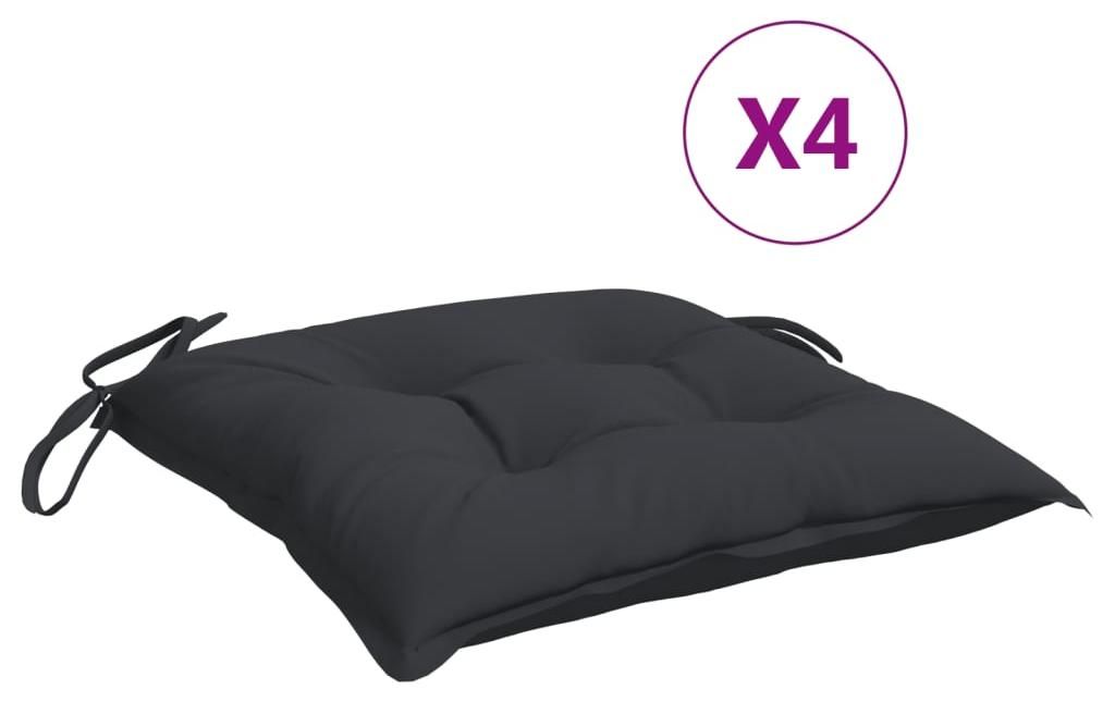 vidaXL Palettenkissen 4 Stk. Schwarz 50x50x7 cm Oxford-Gewebe