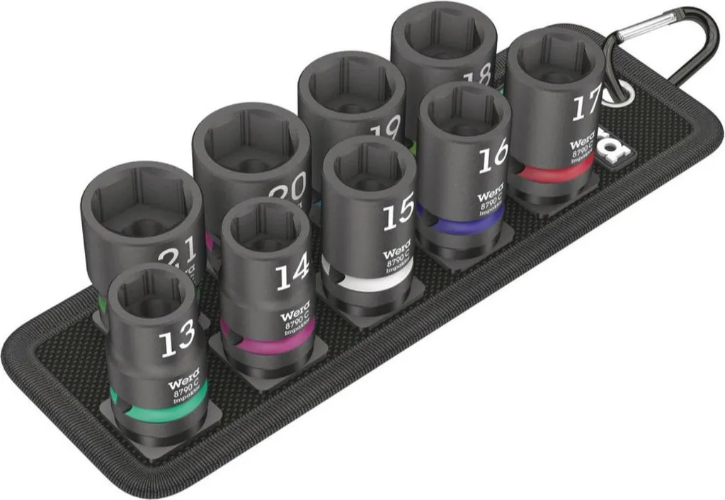 Wera Belt C Impaktor 1 Set 9 Bussole 1/2 Pollici per Avvitatori Massa Battente