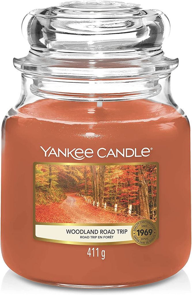 Yankee Candle  WOODLAND ROAD TRIP MEDIUM JAR 411G Produktbild 