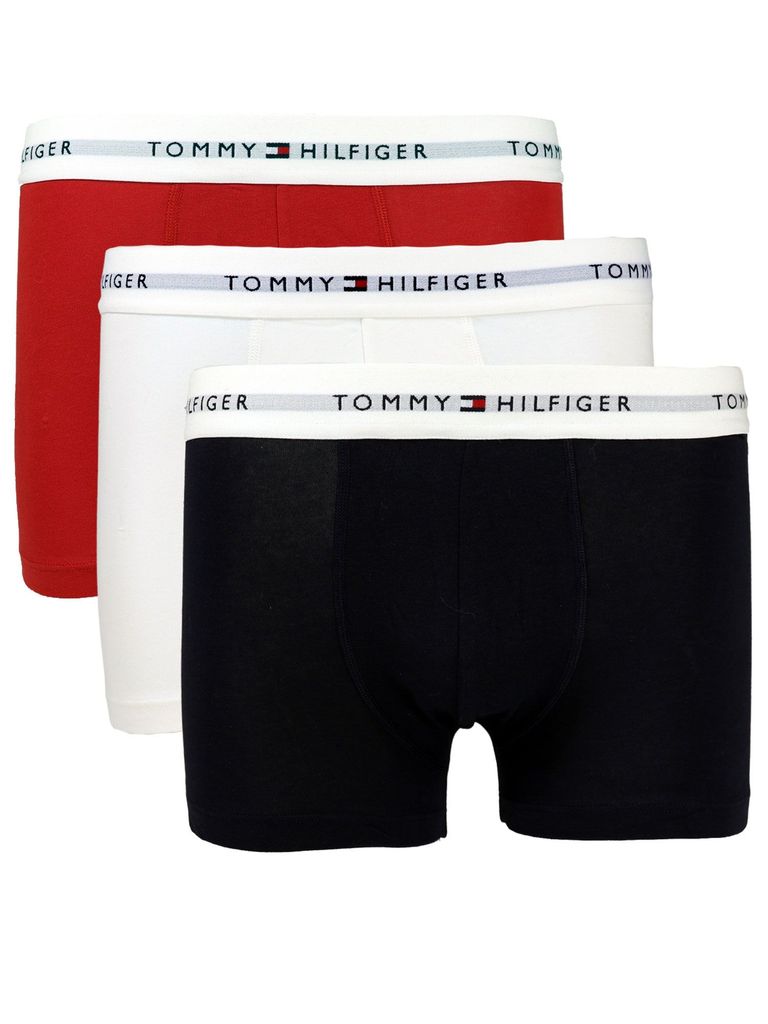 Tommy Hilfiger Herren 3er-Pack Unterhosen aus charakteristischer Baumwolle, Mehrfarbig