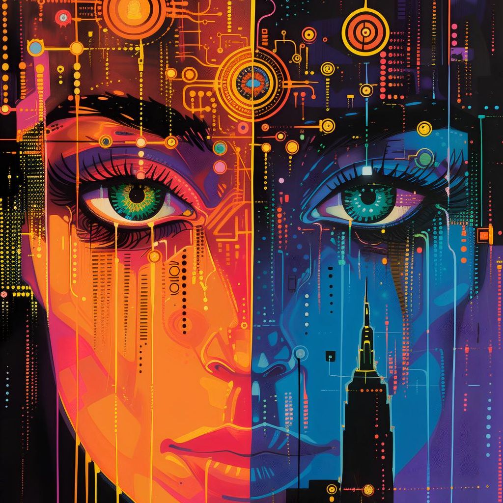 Plakat 20x20cm Digitale Psyche