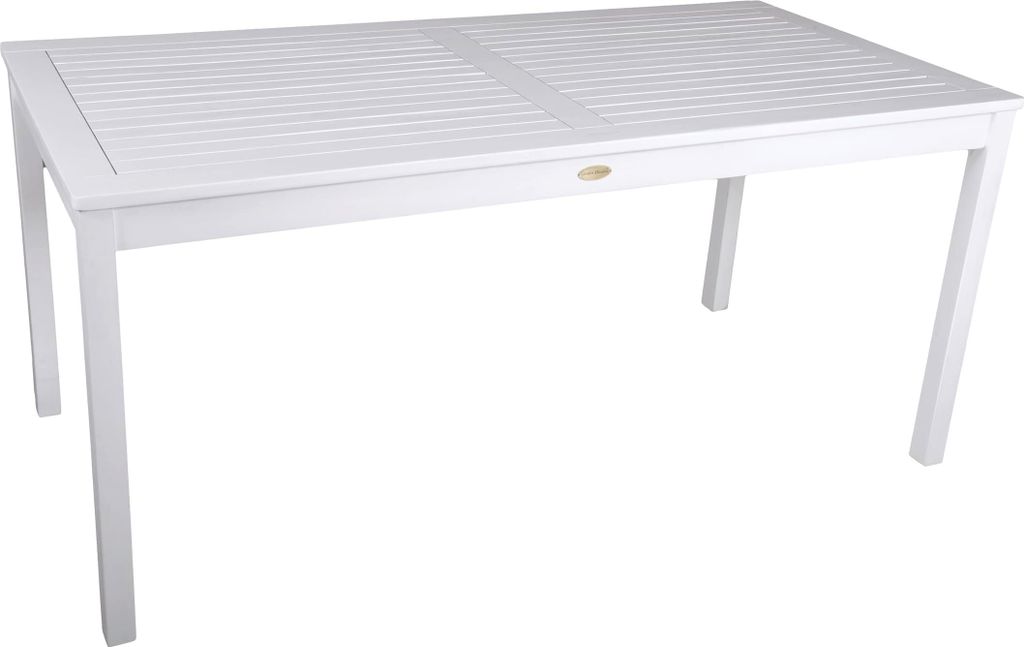 Gartentisch NANTES - Eukalyptus, Weißgrau, 165x80x75cm | Terrassentisch Wetterfest Outdoor Tisch