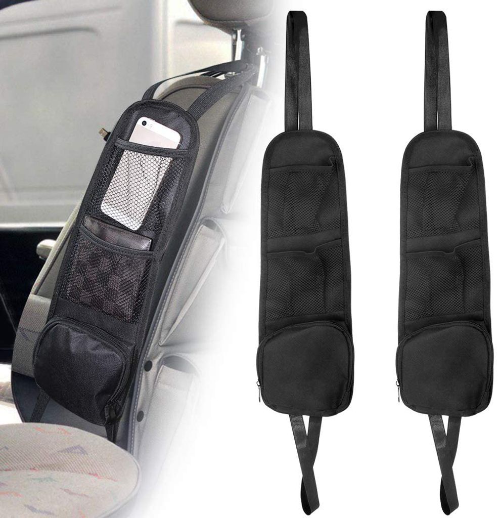 1pc Autositz-Rückseite-Aufbewahrungstasche Mit Gittern, Hängende