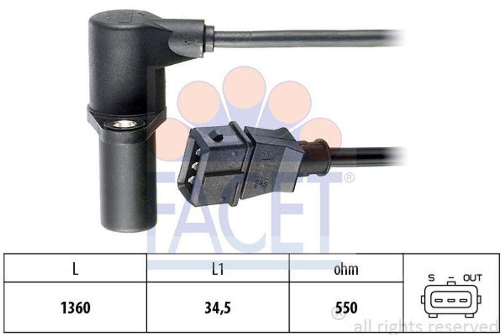 FACET 9.0040 Kurbelwellensensor Impulsgeber für OPEL Corsa A CC (S83)