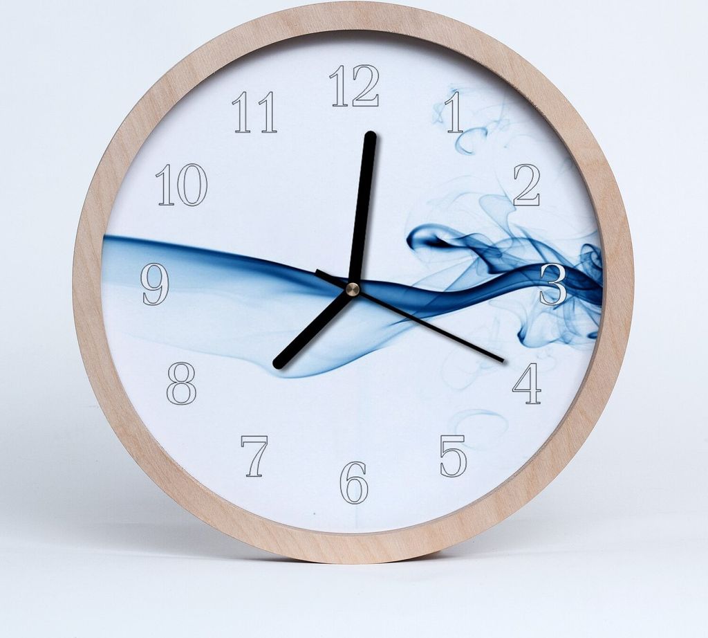 Holzuhr 30fi cm wanduhr - Abstrakte Rauch-Kunst