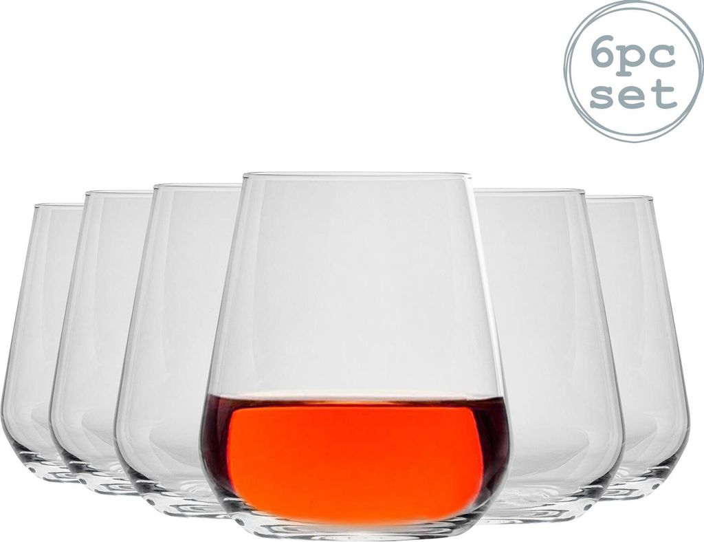 Bormioli Rocco Inalto Uno Tumbler Gläser Set - 410ml - Packung mit 6