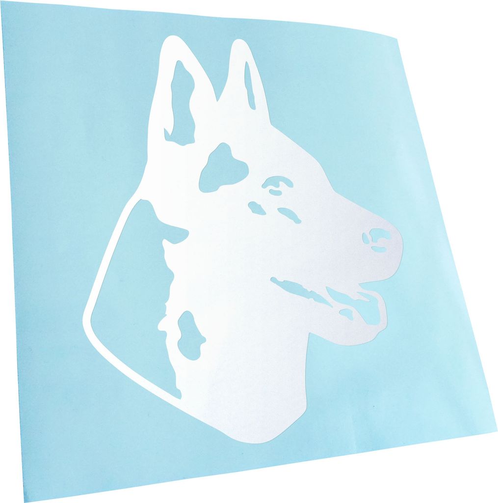 Kiwistar - Autoaufkleber - Belgian Malinois Hund - Gold - 30x25cm - Aufkleber für Auto, Laptop, Fahrrad, LKW, Motorrad mehrfarbig JDM Decal Racing