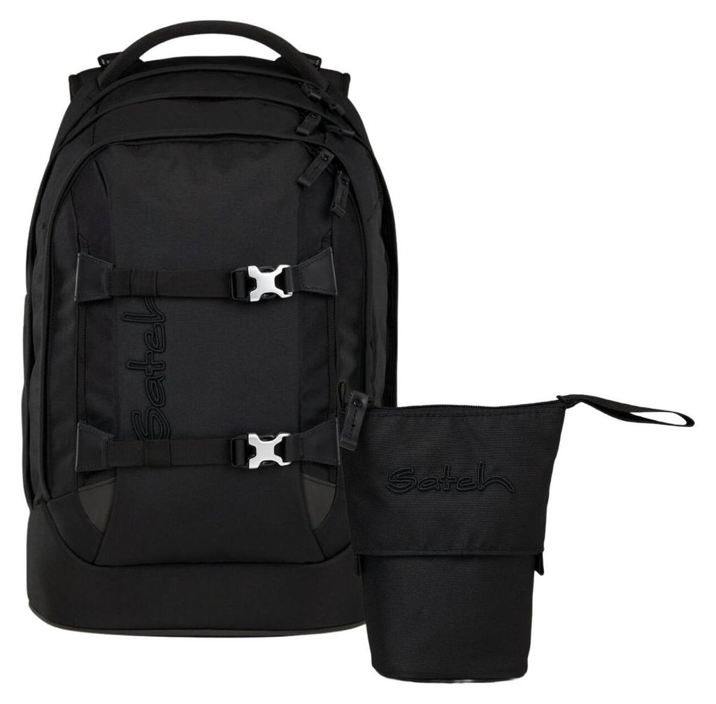 Satch, Schulrucksack-Set PACK Nordic Black 2-teilig, ab 5. Klasse