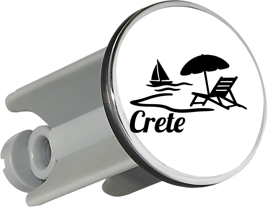 Huuraa Waschbeckenstöpsel Crete Griechenland 4cm höhenverstellbar Abflussstopfen Geschenkidee