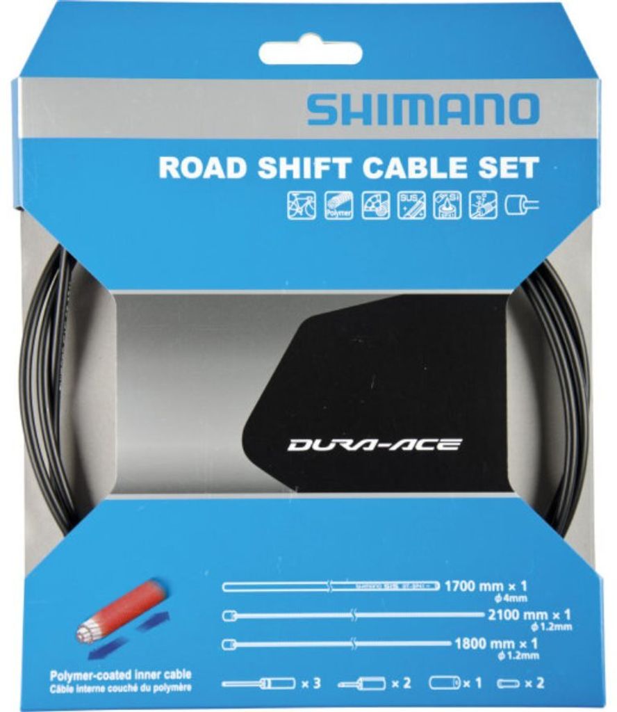 SHIMANO Schaltzug-Set Road polymerbeschichtet Schaltzug - Rot