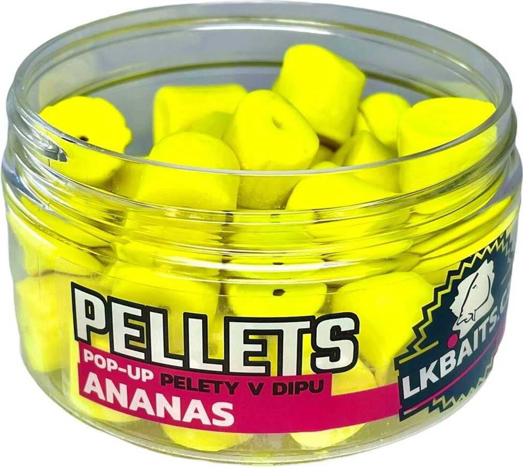 LK Baits pelety v dipu Pop Up Ananas 12mm 40g 04110122