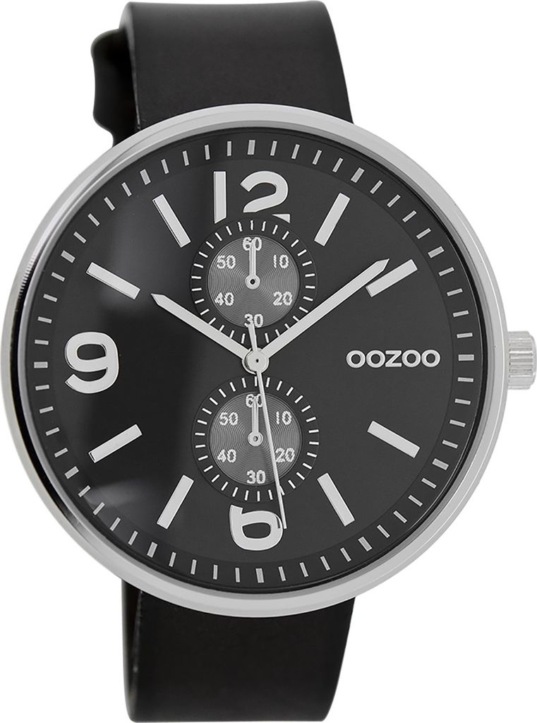 Oozoo Armbanduhr schwarz Leder Timepieces Herren Analog-Quarzuhr UOC7079A