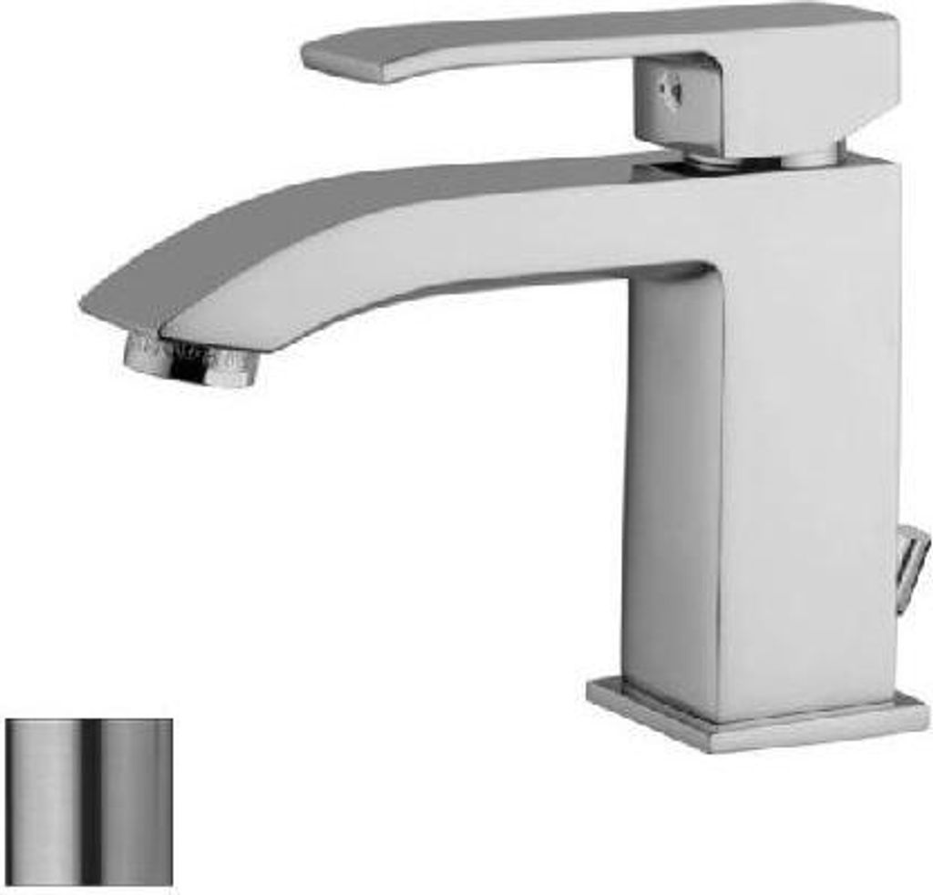 Paffoni Level - Waschtischarmatur mit Ablaufgarnitur, Edelstahl LES075ST