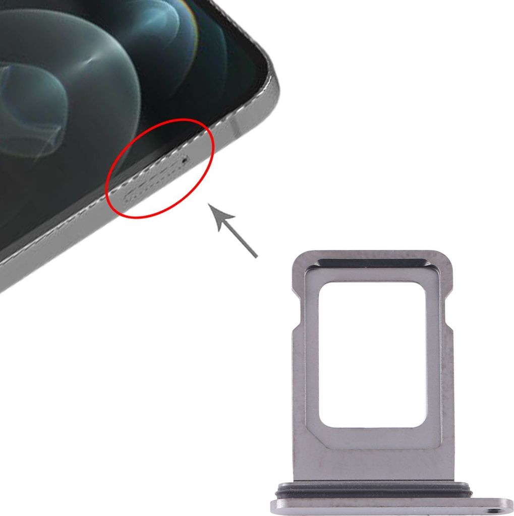 SIM Karten Halter für Apple iPhone 12 Pro Max Grau Card Tray Ersatzteil Neu