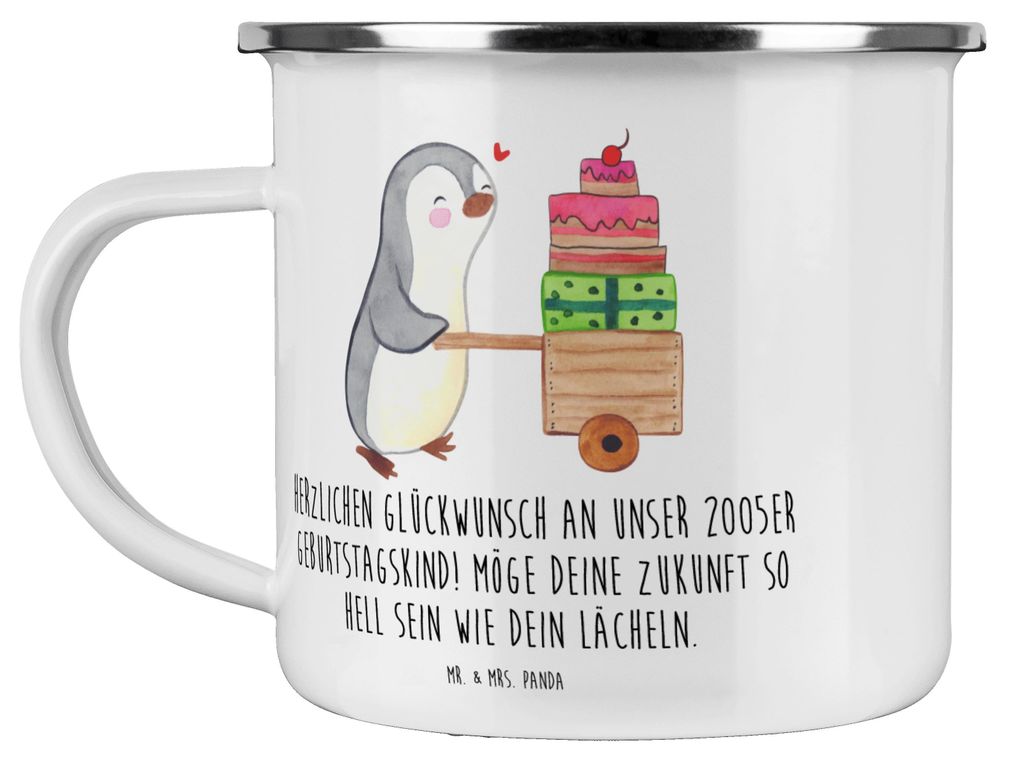 Mr. & Mrs. Panda Pott 2005 Geburtstag - Weiß - Geschenk, Geboren am, Zukunft, Lächeln, reisetasse, Feier, Haferl, Jahr, Teetasse, Geburtstagsgesc...