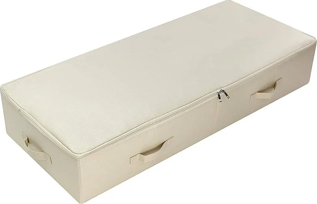 Boîte de rangement sous lit anti-poussière - Solution pliable beige 1u