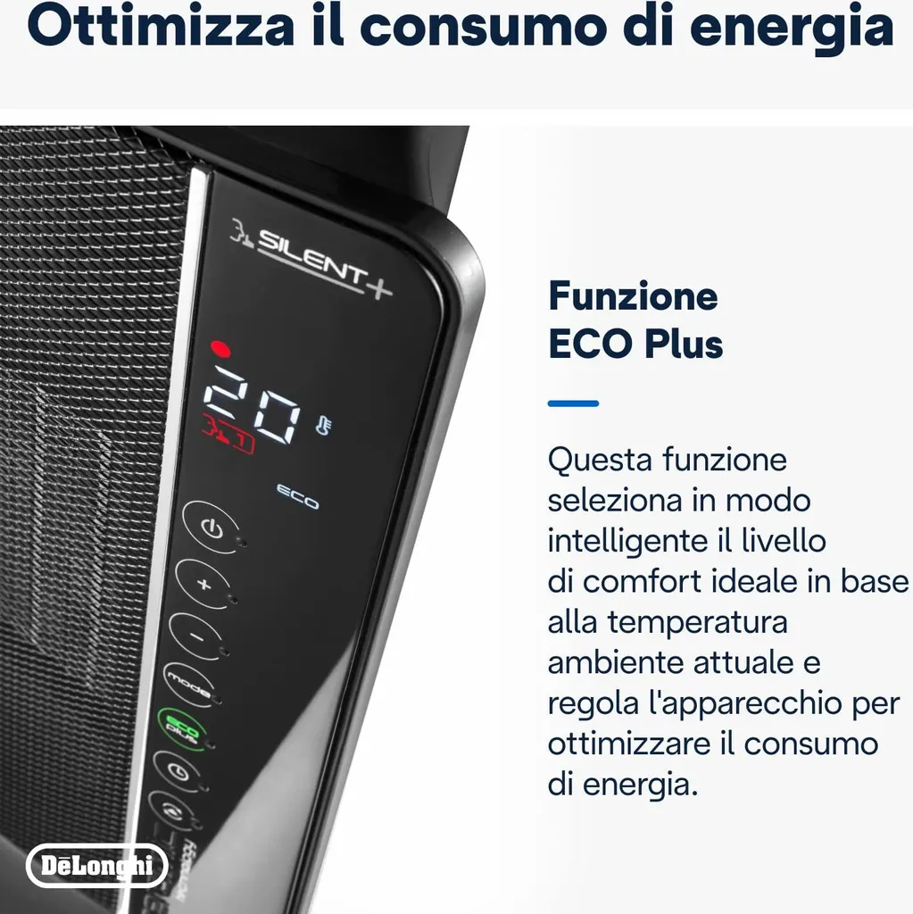 Chauffage céramique oscillant De'Longhi avec programmation digitale - 15