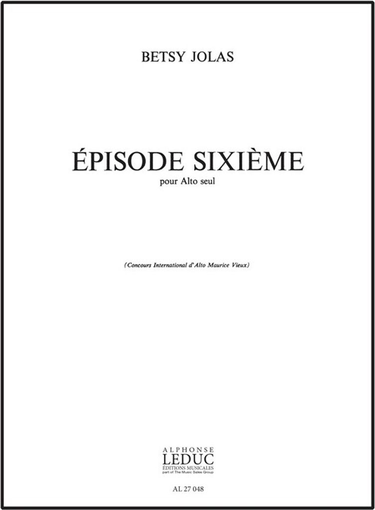 Episode sixième pour alto seul