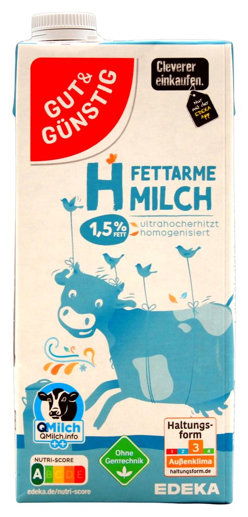 H-Milch 1,5% Fett, 12er Pack (12 x 1 l)