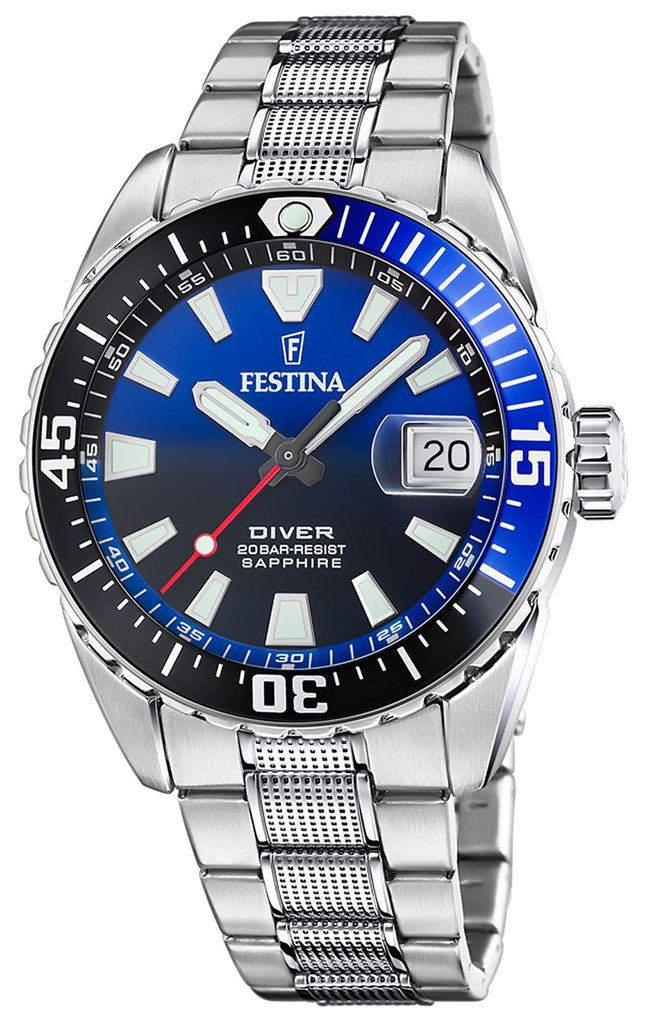 Festina Herren Uhr Casual Edelstahl Armbanduhr silber Produktbild 