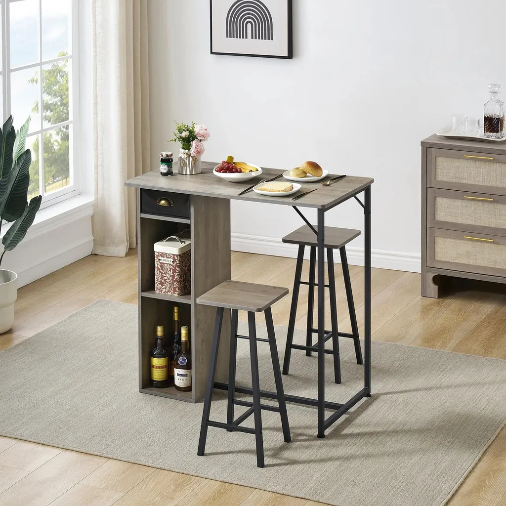 Table de bar robuste avec tabourets : finissez-en avec le manque de place - 6