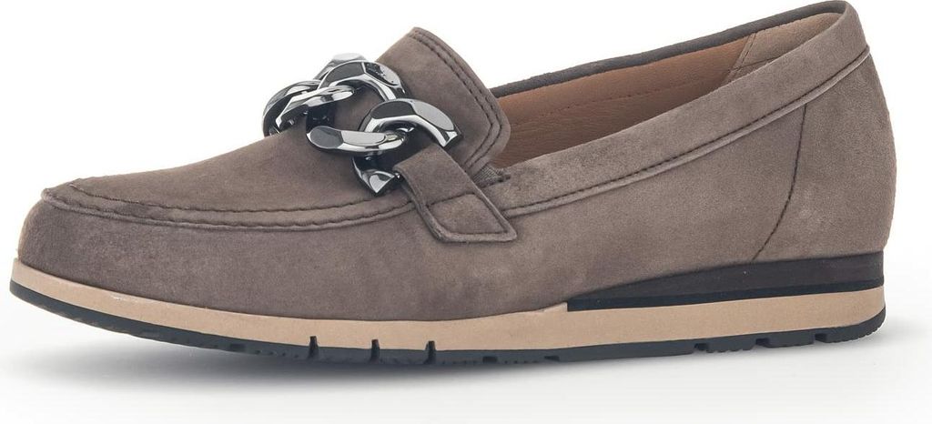 Gabor Comfort 32415-20 Damenslipper, Braun, Leder, Wechselfußbett - Damenschuhe Bequeme Ballerina / Slipper, Braun, leder (samtchevreau)
