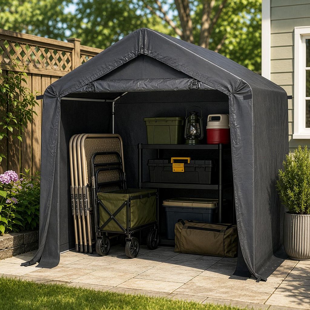FCH 180X180X205CM: Domček na náradie, garážový stan, krytá Obrázok produktu 