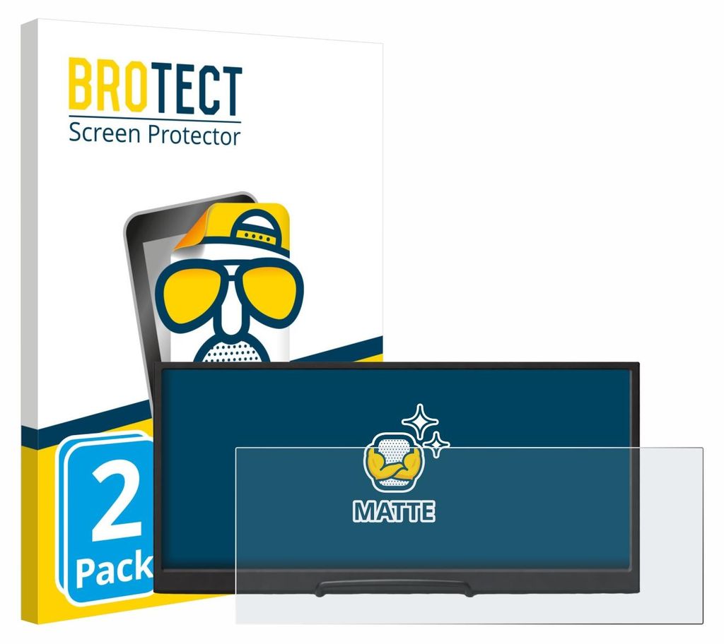 2x BROTECT Schutzfolie für Prechen HD-123 12,3" Displayschutz Displayschutzfolie Folie Matt Entspiegelungsfolie
