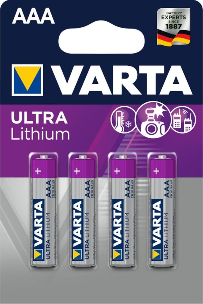 VARTA Lithium Batterie Ultra Lithium Micro (AAA) 4er Pack Produktbild