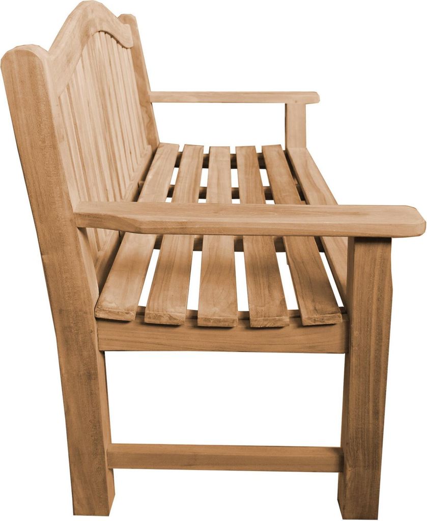 Teako Design Gartenbank Catania Teakholz Massiv Wetterfest 180 cm