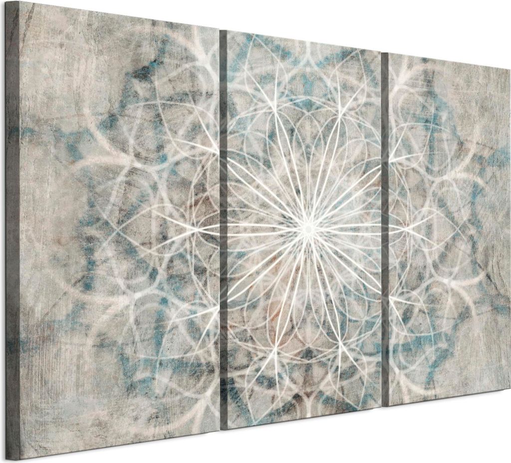 LUMASOUL Leinwand Bilder 120x80 cm, Leinwandbild Boho Motiv, Wandbilder Holzrahmen und Webstuhl Wohnzimmer und Schlafzimmer, 3 teilig