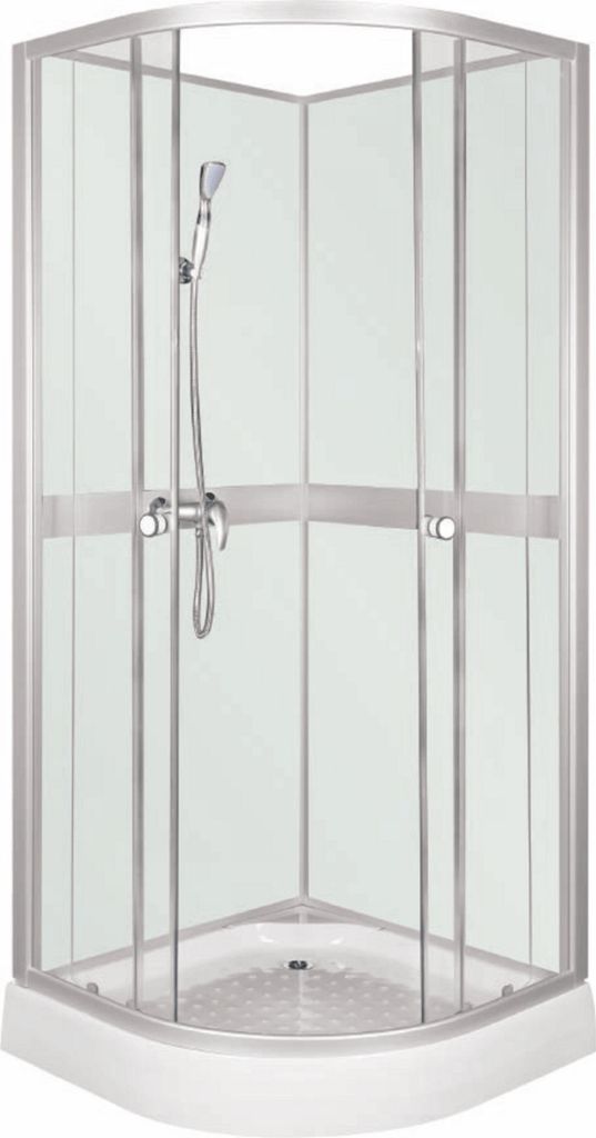 KERRA Kabina Prysznicowa Półokrągła 80x80 Classic White z Zdjęcie produktu 