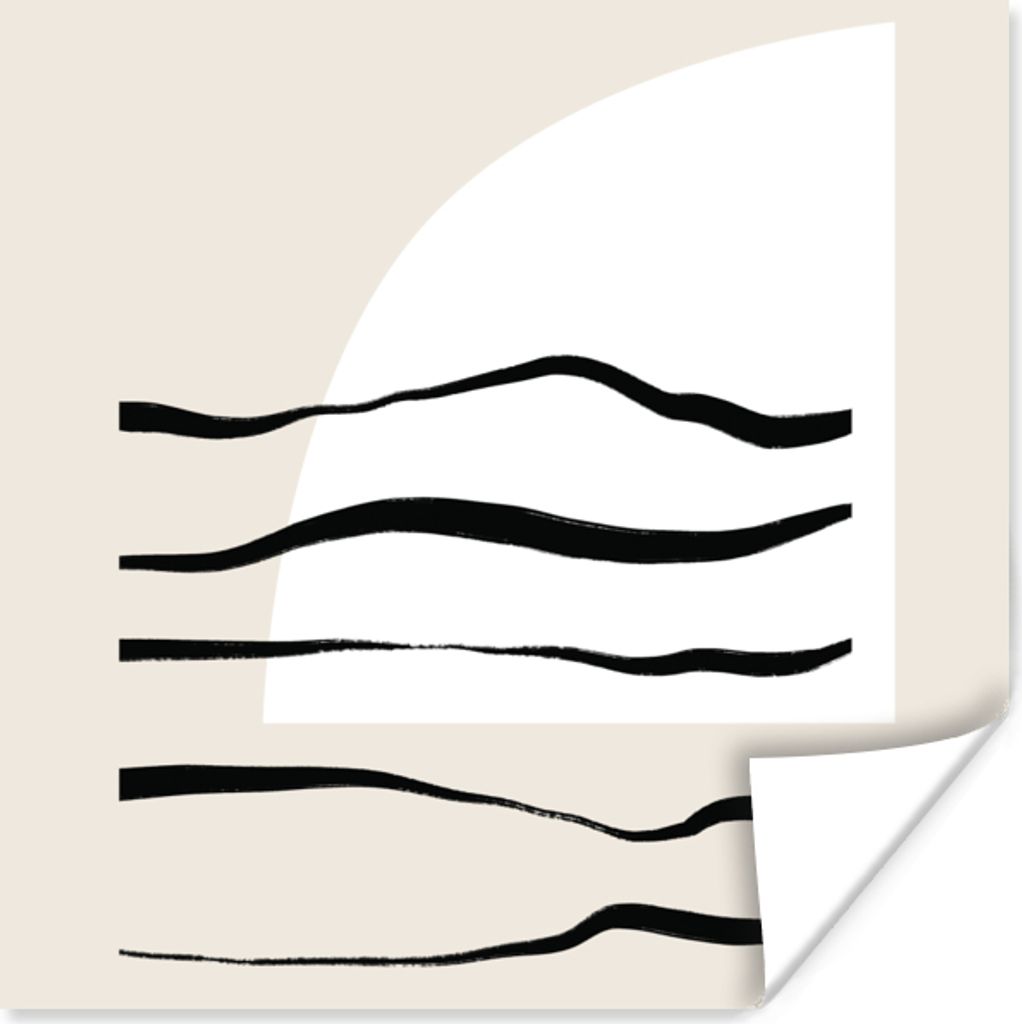 MuchoWow Poster Abstrakt - Linie - Pastell 100x100 cm - Babyzimmer